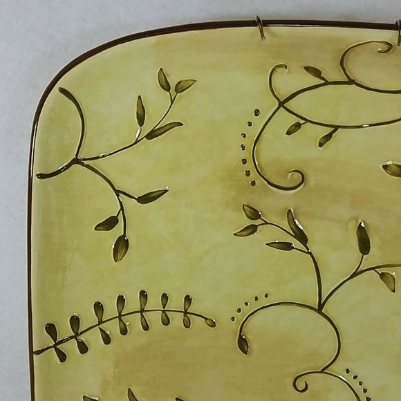 Plate Centerpiece Serving Plate Belle Casa by Ganz with Wall Hanger 12" - Picture 3 of 7